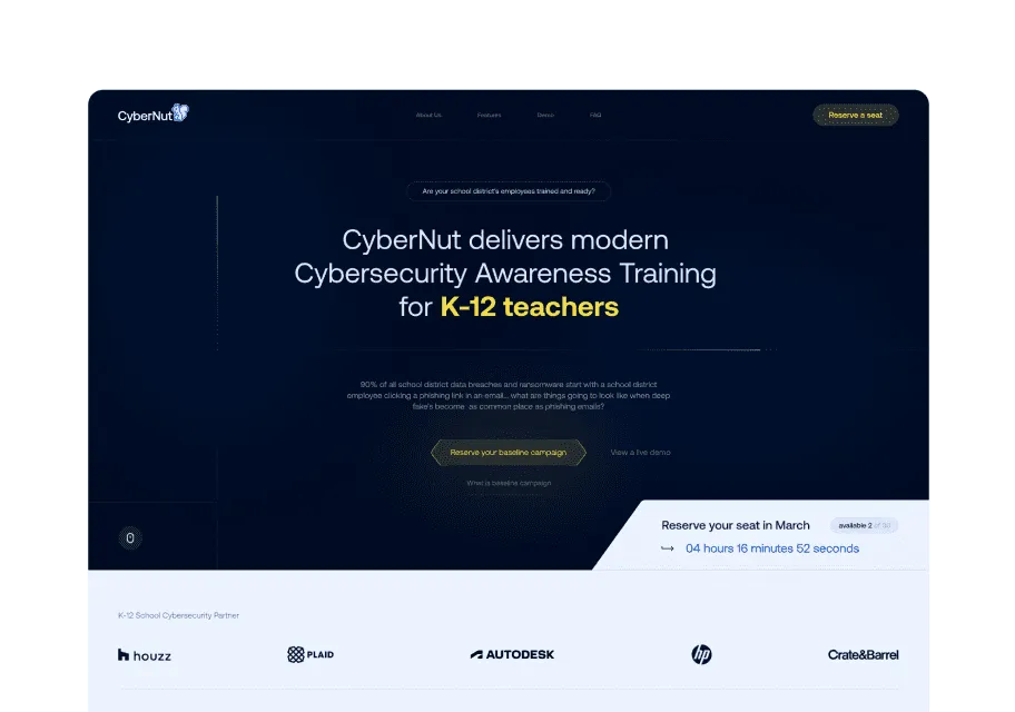 CyberNut — Web design