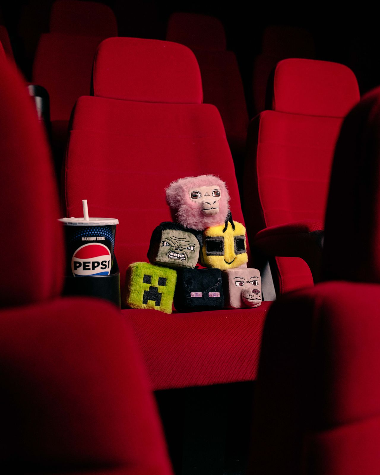 Minecraft movie plush toy characters commercial photography Cinema City campaign — Thomas Habr product photographer