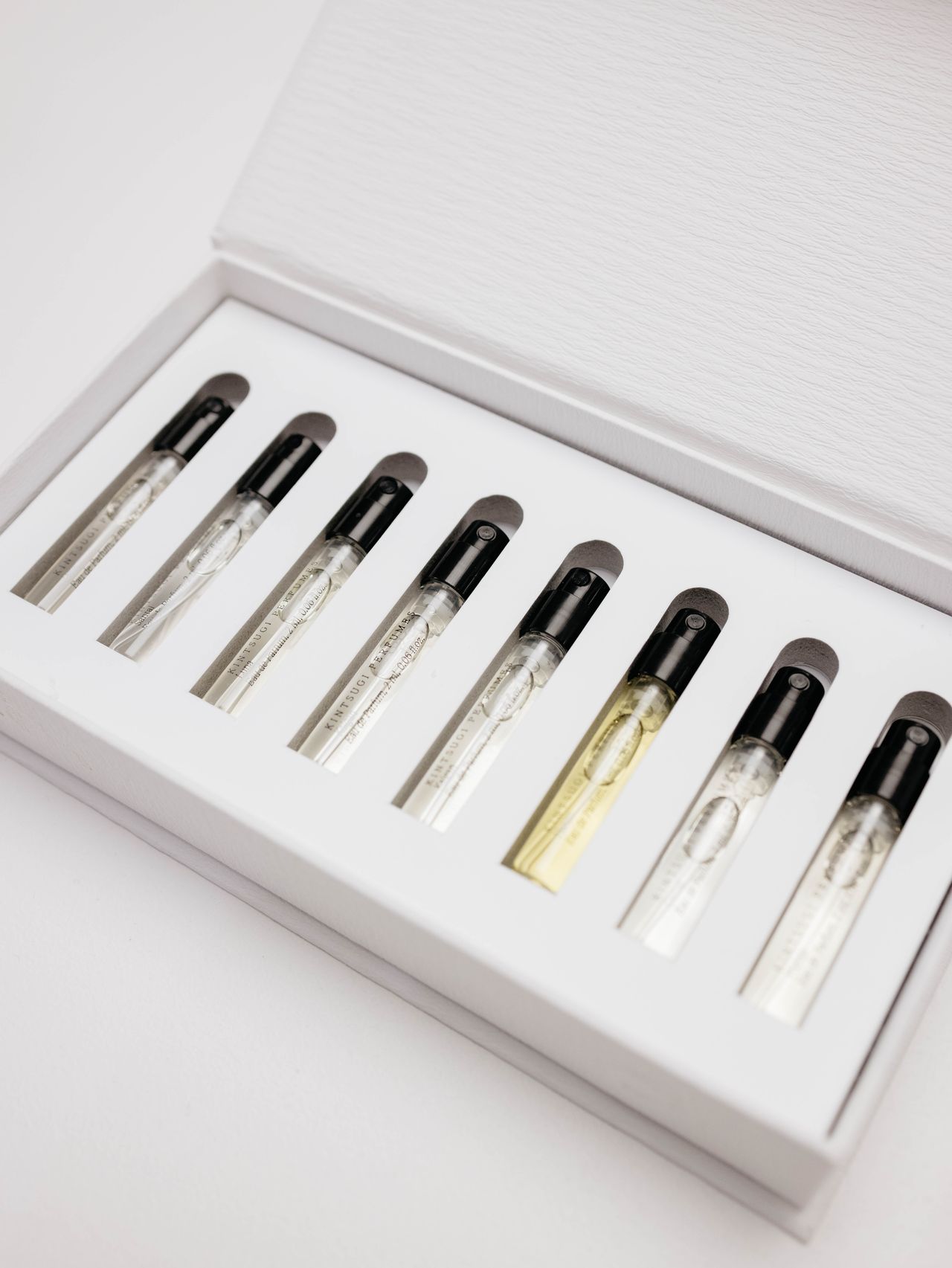 Kintsugi Perfumes fragrance vials luxury packaging commercial photography — Thomas Habr product photographer