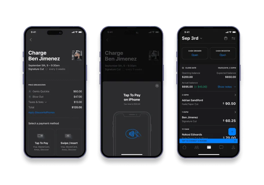 Squire – Tap To Pay — iOS app design