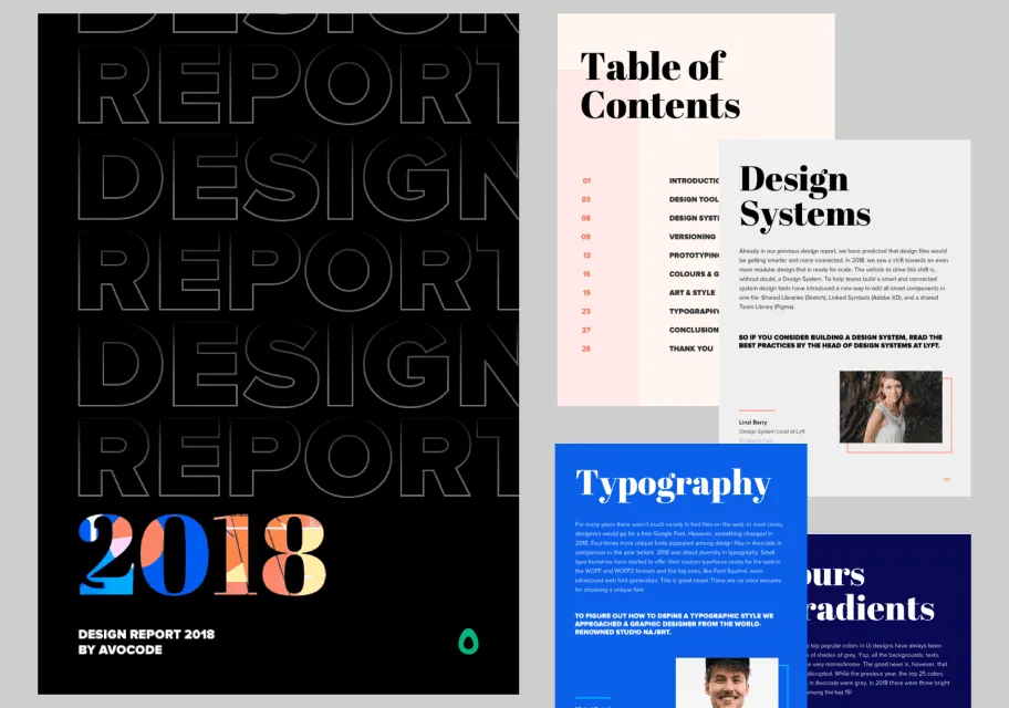 Design Report 2018 — Print design