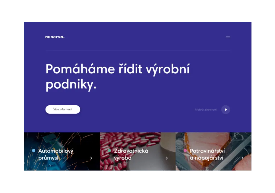 Minerva — Web design