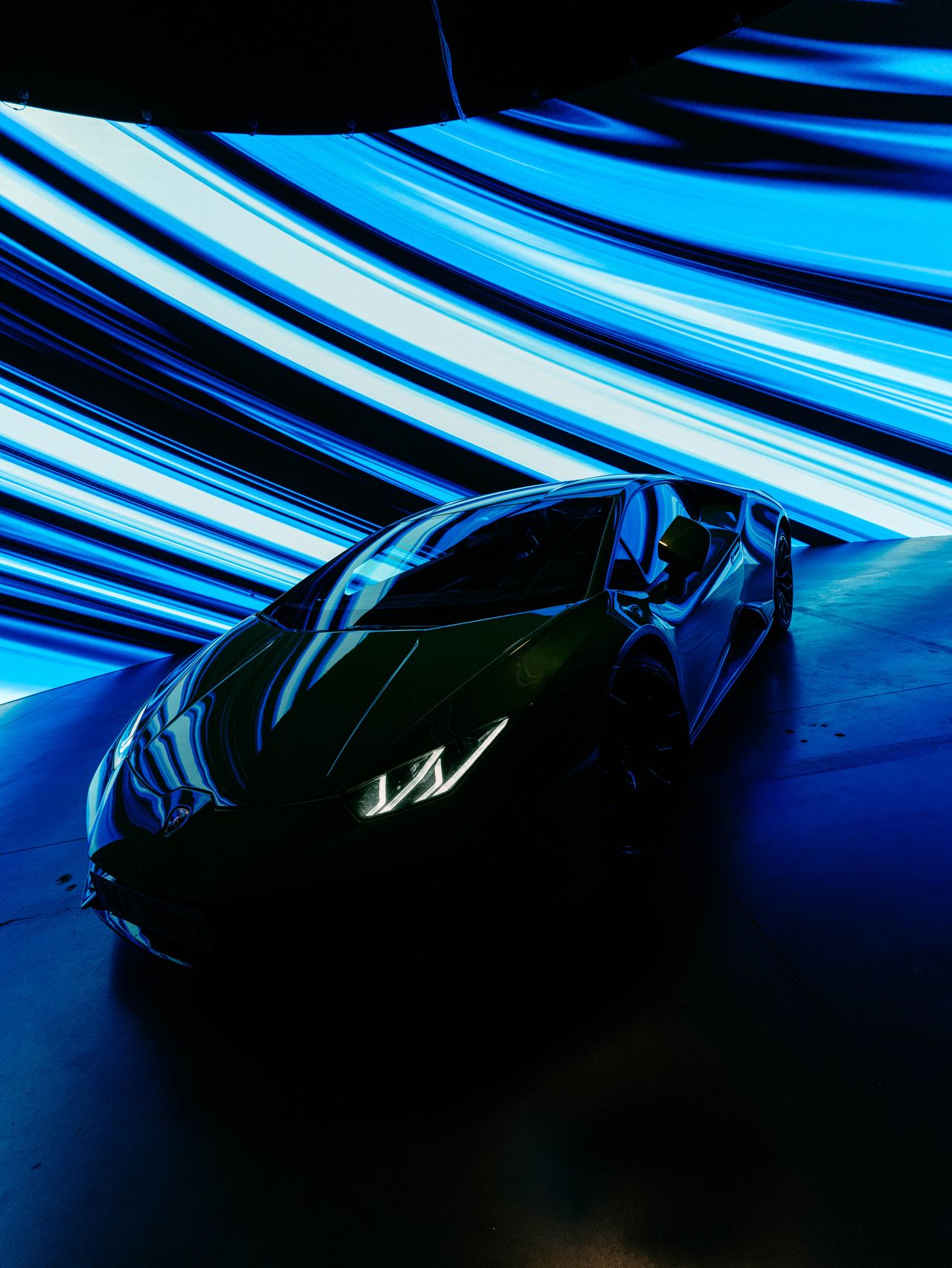 Lamborghini official automotive photography neon light reflections — Thomas Habr automotive photographer